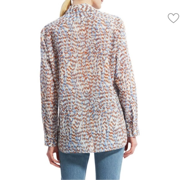 THEORY Printed Classic Menswear Shirt size Small - Picture 4 of 12